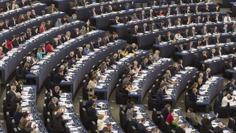 Vista general de la Eurocámara durante una sesión plenaria