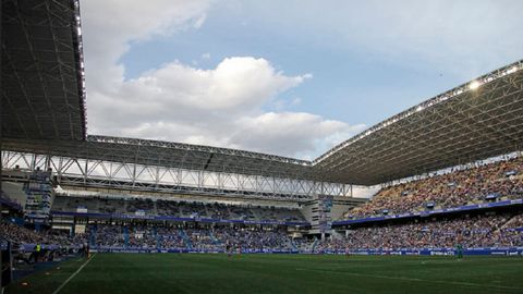 El Carlos Tartiere, antes del comienzo del Real Oviedo-Lugo 18/19