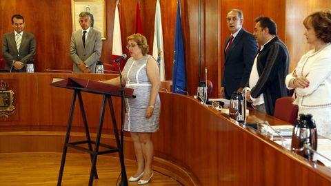 Olga Alonso, en su toma de posesión como concejala