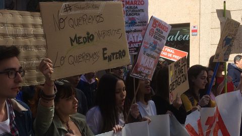 Manifestación por el clima en Oviedo