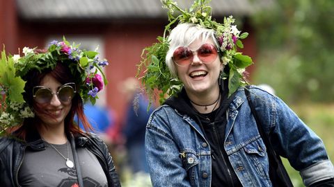 Finlandesas, durante una celebracin en Helsinki