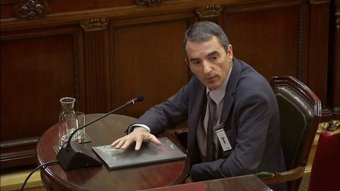 El comisario Joan Carles Molinero, durante su declaracin en el Supremo