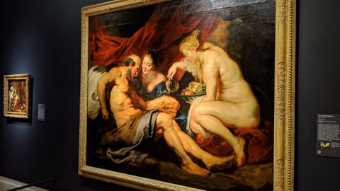 La pintura 'Lot y sus hijas' de Rubens refleja el canon femenino de la poca: mujeres voluminosas y de piel plida