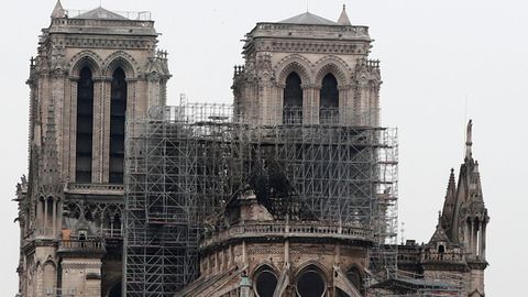 La Catedral de Notre Dame, esta mañana