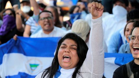 Valeska Valle, miembro del la Alianza Civil, un partido abierta en contra de la poltica de Daniel Ortega