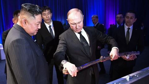 Putin y Kim se reunieron por primera vez el ao pasado en Vladivostok