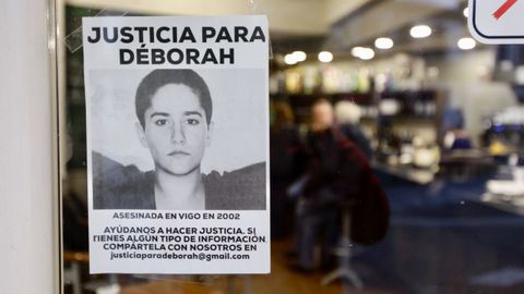 Cartel en Vigo pidiendo jsuticia para Déborah