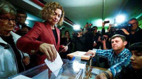 La ministra de Administración Territorial y candidata del PSC a las elecciones generales por Barcelona, Meritxell Batet, el 28A