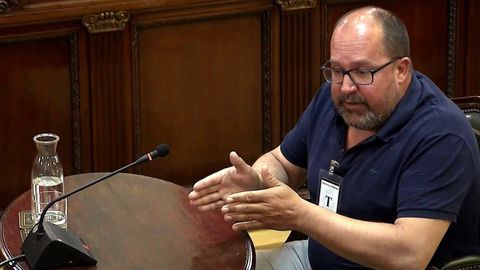 Santi Valls, uno de los 17 activistas del 1-O que declararon en el juicio