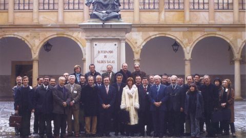 Concha Masa en una conferencia de decanos de matemáticas
