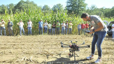Imagen de unas jornadas sobre el control de cultivos de maíz organizadas por Delagro en el 2018