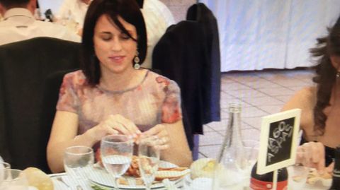Boda de Jesús Vaquero y Mónica García en Cee en el 2014, mesa Iago Aspas
