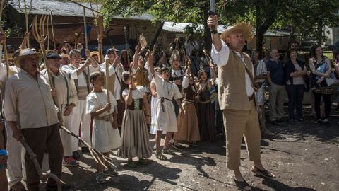Escenificación da lendaria revolta dos guímaros na feira medieval do ano pasado