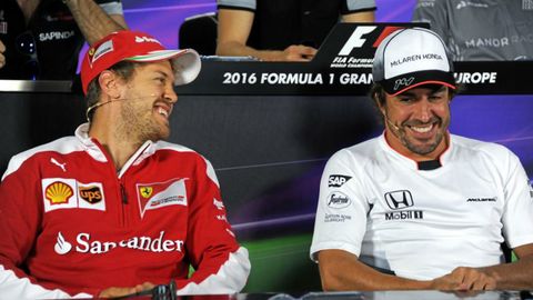 Vettel y Alonso en 2016