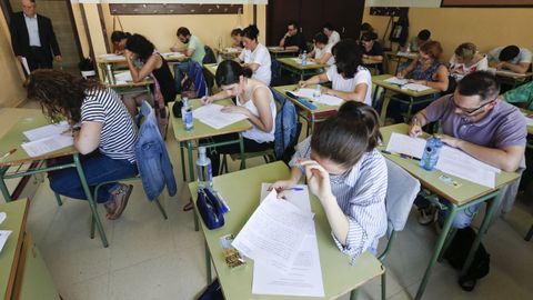 Imagen de archivo de unas oposiciones de educación en Lugo en el año 2019