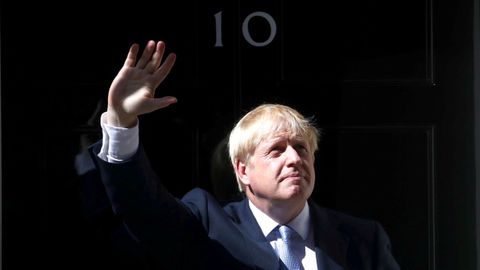 Boris Johnson, a su llegada al 10 de Downing Street