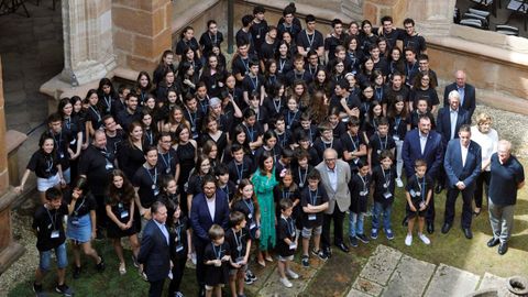 La reina Letizia asistió hoy a la lección magistral que el director de orquesta Aarón Zapico
