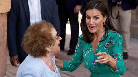 La reina Letizia asistió hoy a la lección magistral que el director de orquesta Aarón Zapico