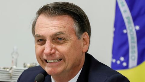 El presidente de Brasil, Jair Bolsonaro, en una comparecencia