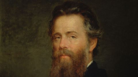 Detalle del retrato del escritor Herman Melville que en 1870 realizó el pintor estadounidense Joseph Oriel Eaton