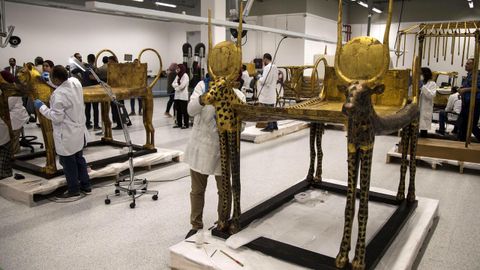Los trabajos de restauración en el Gran Museo Egipcio de Giza durarán ocho meses