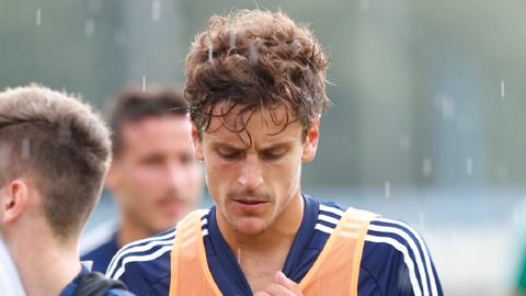 Sangalli, durante un entrenamiento en El Requexón