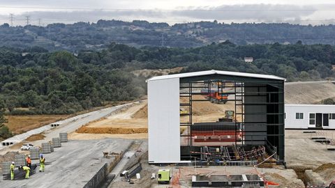 El cambiador de ancho que se está construyendo en Taboadela, a las puertas de Ourense.