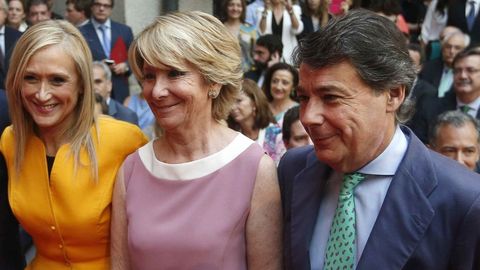 Los expresidentes de la Comunidad de Madrid Cristina Cifuentes, Esperanza Aguirre e Ignacio González, imputados en el caso Púnica  