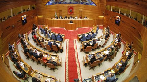 Pleno del Parlamento de Galicia en una imagen de archivo
