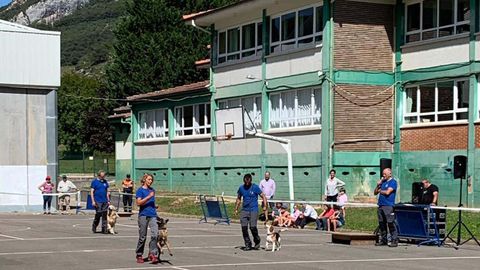 Exhibicin de la Unidad Canina de Rescate del Principado de Asturias en Arenas de Cabrales con motivo del Da de Asturias