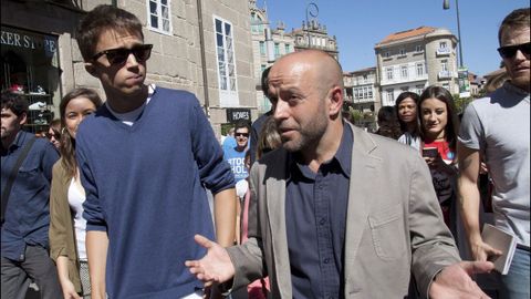 Íñigo Errejón y Villares, durante una visita a Pontevedra en el 2016