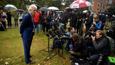 El presidente de la Cámara de los Comunes, John Bercow, explica a la prensa los pasos a dar tras el fallo del Supremo