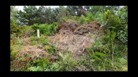 Mámoa de Monte Bidueiras, en A Fonsagrada, que fue dañada por máquinas