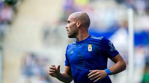 Ortuño durante el encuentro ante el Numancia