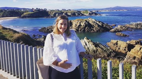Luisa López, embarazada de cinco meses de su primer hijo, Miguel, al que perdió en la semana 36 de gestación