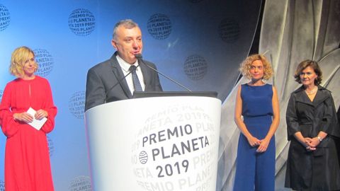 Vilas, durante su intervención en el premio Planeta