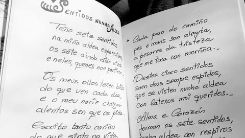 ana.«Levo a todas partes unha libretiña». A Ana Vila Portomeñe gústalle escribir a man. Toma notas mentres está de pastoreo coas vacas. «Chegará o día no que lerán sobre o rural como se fose unha lenda», di a poeta labrega da Ribeira Sacra