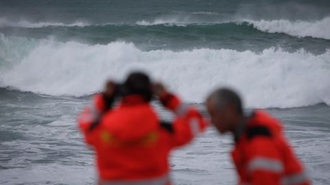 Fuerte oleaje en el Paseo Marítimo de A Coruña