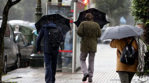 Los efectos del temporal en Vigo