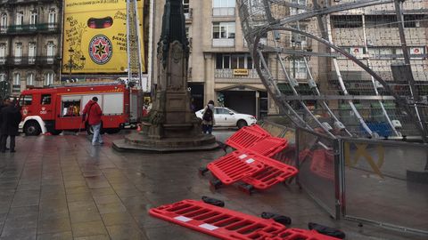 Los efectos del temporal en Vigo