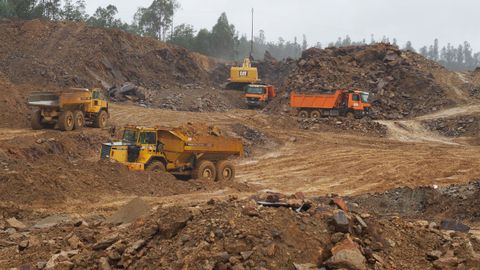 Obras en la autovía Santiago-Lugo