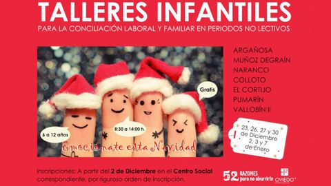 Talleres de Navidad en los centros sociales de Oviedo