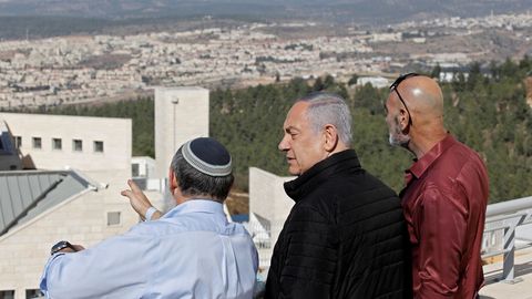 Netanyahu visitó este martes el asentamiento de Alon Shvut 