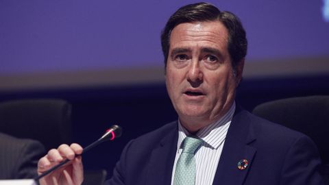 El presidente de la CEOE, Antonio Garamendi