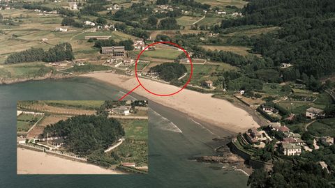 En esta finca a pie de playa Franco mandó construir una casa para disfrutar de jornadas familiares en el arenal de Bastiagueiro