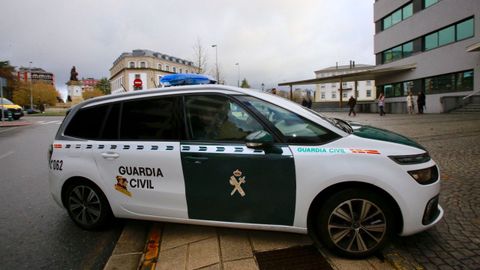 El momento en el que la Guardia Civil trasladaba al acusado a los juzgados de Lugo, en el año 2019