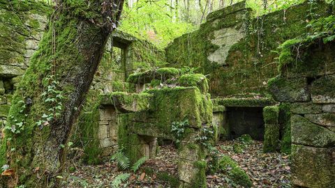 Ruina de uno de los molinos que reciben el nombre de O Calderilla