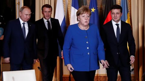 Putin y Zelenski se reunieron en Paris para buscar un arreglo al conflicto en el Donbás