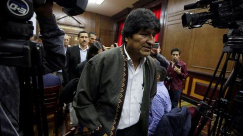 Evo Morales, en una comparecencia ante la prensa el pasado noviembre en Mxico