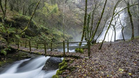 Otra vista de la pasarela, que permite acceder a la parte alta de la cascada